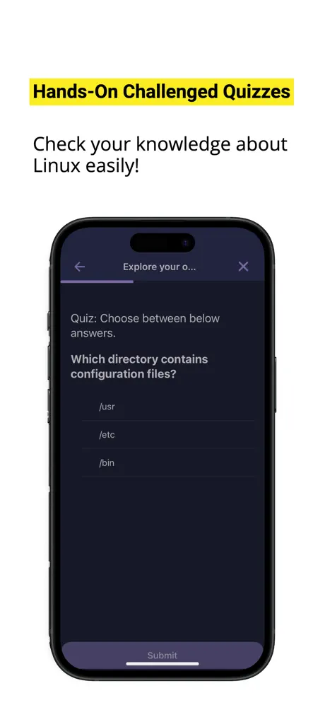 Quiz View for evaluate your knowledge and challenge yourself on what you learn